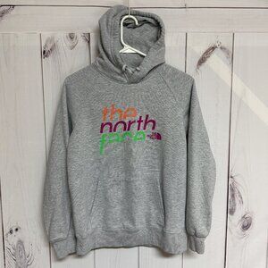 The North Face Fave Hoodie Women’s Small Gray Logo EUC